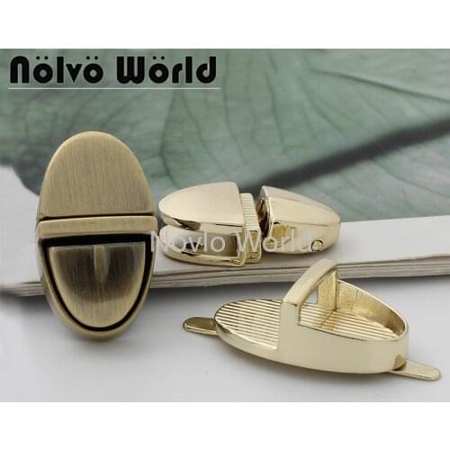 2-10pcs 4 colors 17*28mm small egg press lock for DIY chains bag handbag clasp