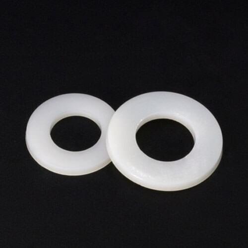20pcs M1.8 White nylon Flat Washer plastic Gasket Outer diameter 3/4mm Polyester insulation resin PET thickness 0.1mm-0.5mm