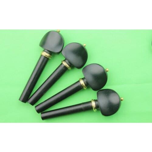 20pcs high quality 4/4 Violin Pegs ebony Violin Tuning Pegs inlaid copper violin parts