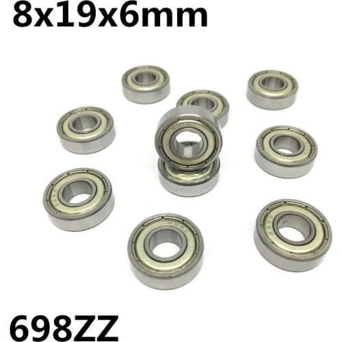 50Pcs 698ZZ R-1980ZZ 8x19x6 mm Deep groove ball bearing Miniature bearing High quality High speed Advanced 698Z