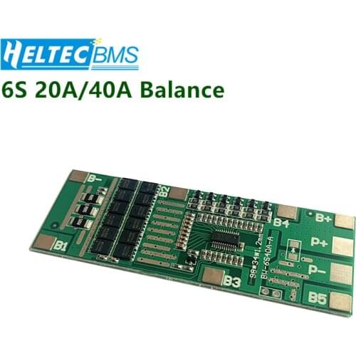 6S 40A 22V24V BMS Board/Lithium Battery Protection Board with balanced power tools Solar lighting Integrated BMS