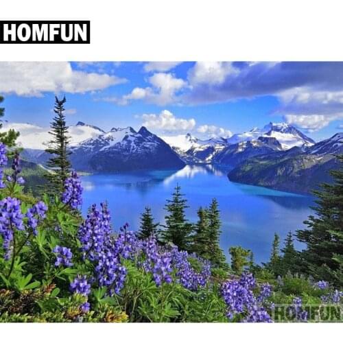 HOMFUN Full Square/Round Drill 5D DIY Diamond Painting "Natural landscape" 3D Embroidery Cross Stitch 5D Decor Gift A00537