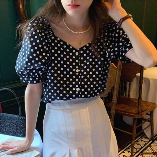 Блузки в горошек Bethquenoy China At AliExpress