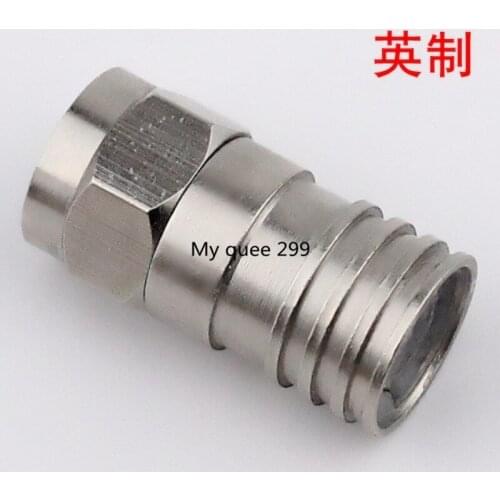 British F head RG6 cold head sun protection all copper galvanized anti-oxidation cable TV 75-5 oil pressure connector