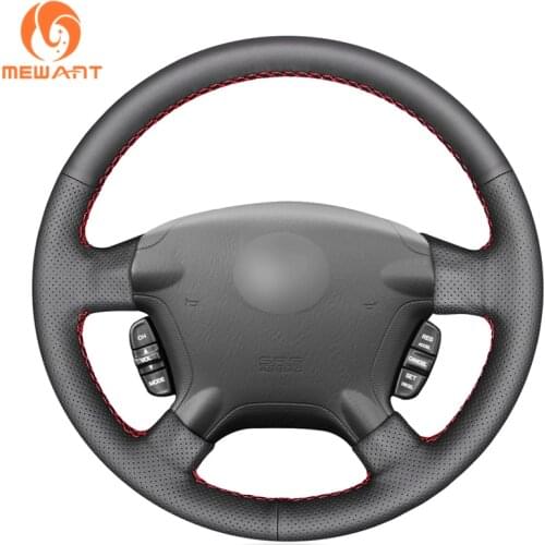 MEWANT Black Artificial Leather Car Steering Wheel Cover for Honda CR-V CRV 2002-2006