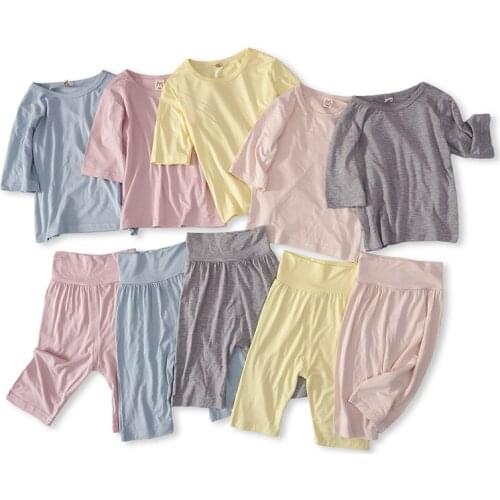 2020 Spring Summer Toddler 3/4 Sleeve T Shirt + Pants 2 Piece Clothing Set Childrens Suit Girls Clothes Sets Baby Girl Clothes