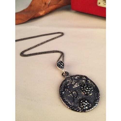 Dr Stone Women Black Plated Zinc Alloy Necklace Z121AR401 249837054