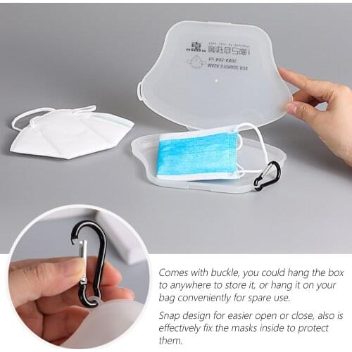 New Portable Mask Box Holders Cover Face Masks Storage Box Protective Case Clip Plastic Foldable Dustproof Masks Container