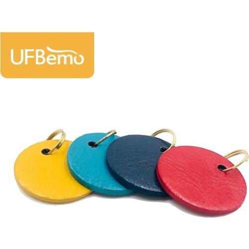 UFBemo Leather Dog Cat ID Tag Name Tags for Collars Anti-lost Pet Accessories Customized Dogs Supplies Double Sides Engraving PU
