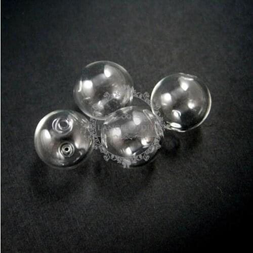 14mm round glass beads bottles with 2mm open mouth transparent DIY glass pendant charm earrings findings supplies 3070049