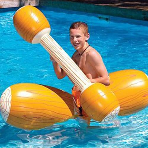 Summer Ring Pool Water Sports Outdoor Beach Pool Inflatable Swimming Rings Women Men Double Beat Swim Log Stick Set Pool Float