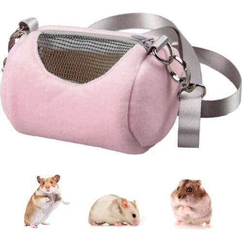 Small Pet Carrier Cage Hamster Warm Bags Guinea Pig Accessories Carry Bags Pouch Portable Breathable Outgoing Travel Bag