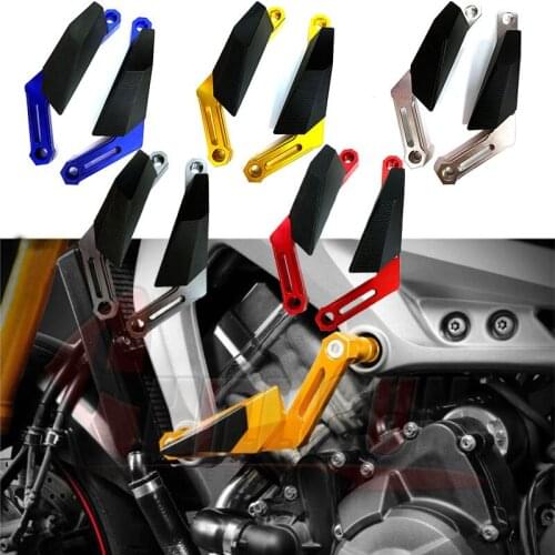 Motorcycle Aluminum Protection Modified Engine Cover Anti-drop Glue Body Anti-fall Block Protection Ball For MT-09 FZ-09 2014-18