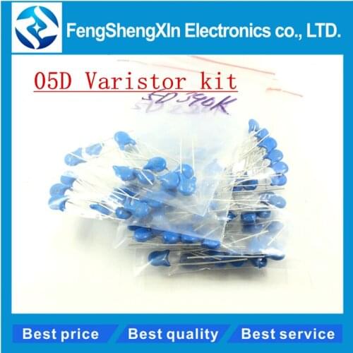 140pcs/lot New 05D Varistor Kit 5MM diameter 471K 330K 181K 270K 220K 390K 391K 431K 470K 511K 560K 561K 680K 820K