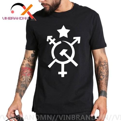 2020 Newes Vintage Teenage Brand Men T shirt CCCP Fully Automated Luxury Gay Space Communism black T-shirt Organic Cotton Tshirt