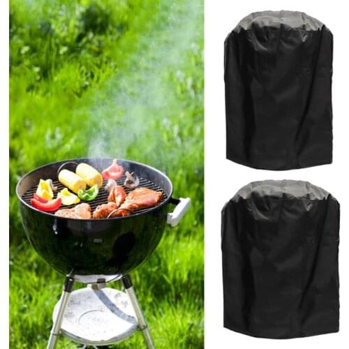 New Outdoor Waterproof Rain Cover For BBQ Grill Round Barbecue Cover Oxford Cloth Protector Resistant Easy Cleaning Cover