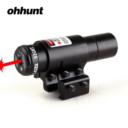 Ohhunt Hunting Tactical 1mw Red Dot Laser Sight with 20mm Picatinny 11mm Dovetail Rail Mount Fit for Pistol Rifle Scope
