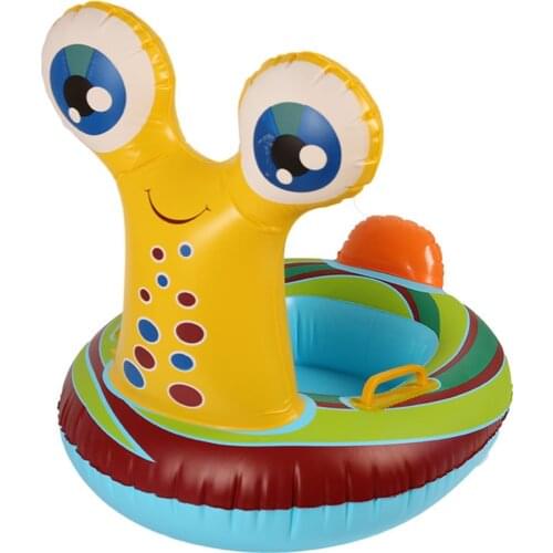 Cartoon Snail Swimming Ring Thickened Comfort Pvc Safety Children Seat Circle Float Rings Childrens Swimming Circle