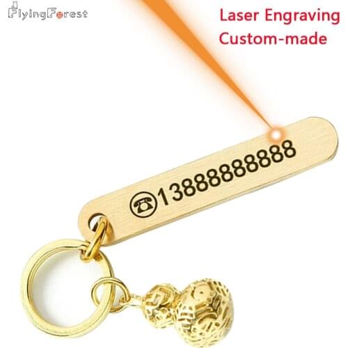 Custom Car Keychain Tags For Car Logo Name Birthday Anti-lost Phone Number Stainless Steel Gift Chain Ring For Men