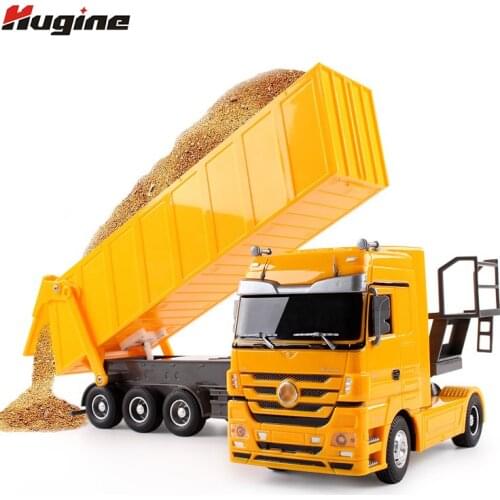 RC Truck 1:32 Dumper 10 Wheel Tilting Cart Radio Control Tip Lorry Auto Lift Engineering Container Vehicle Electronic Hobby Toy