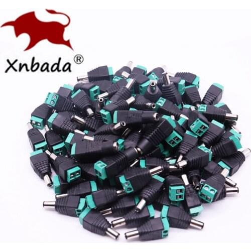 DC Connector 5.5mm x 2.1mm Jack Socket Male and Female LED Adapter For CCTV Power Convert LED Strip Light Connection