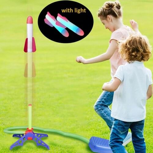 Adjustable Stomp Rocket Launcher Toys Sport Game Kids Rocket Launcher Air Step Pump Power Rocket Outdoor Sport Toys For Children