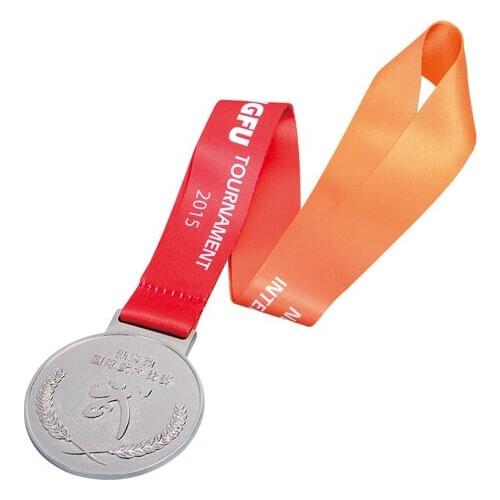 The most popular and cheap silver round medal sports medal