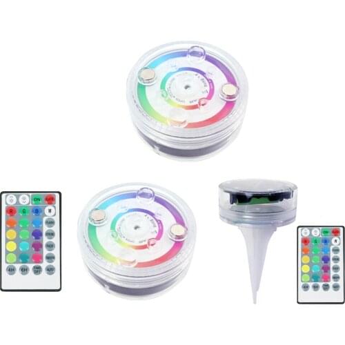 LED Solar Floating Light Waterproof Swimming Pool Underwater Lamp Colorful Night Light with Remote Control for Pond Decorations