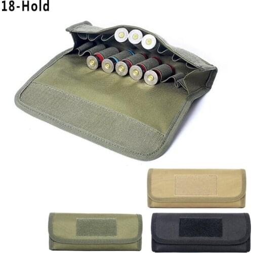 Tactical Molle Ammo Bag 18-Hole Loose Bullet Bag 12 G Shell Reload Holder Rifle Cartridge Airsoft Accessories Bag For Hunting