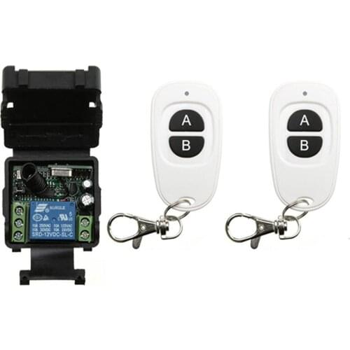 433MHz Universal Wireless Remote DC 12V 24V 1CH RF Relay and Transmitter Remote Control Garage Gate Light Fan Home DIY
