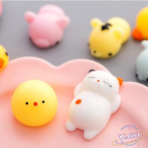 Ylant Cute Animal Antistress Ball Squeeze Rising Toys Abreact Soft Sticky Stress Relief Toys Reliver Stress Push Pops Bubble