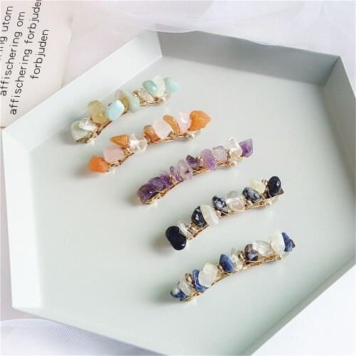 Hello Beauty Girls Retro Mori Pine Stone Hair clips cute women exclusive design hairpin small fresh fashion Hair Accessories