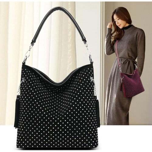 Female Leisure Large Shoulder Bags Shopping Casual Handbag Sac Purse 2021 New Women Real Suede Leather Bag New Design