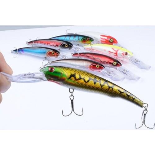 1Pcs 16cm/28g Lifelike Minnow Finging Baits Lure For Long Shot Sea Finging Artificial Hard Bait Long Lip With 2# Treble Hooks