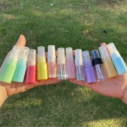 10ml mini pink Portable Refillable Bottles Spray Dispensing Bottle Spray Bottle with Cap Cosmetic Refillable Bottles For Travel