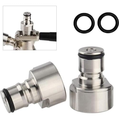 2Pcs Stainless Steel 5/8 NPT Thread Ball Lock Keg Coupler Adapter Conversion Kit Portable Easy to Install Keg Coupler Adapter