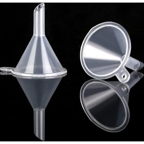 20PCS Mini Plastic Funnels Small Mouth Liquid Oil Funnels Lab Tools Kitchen Perfume Diffuser Bottle Supplies