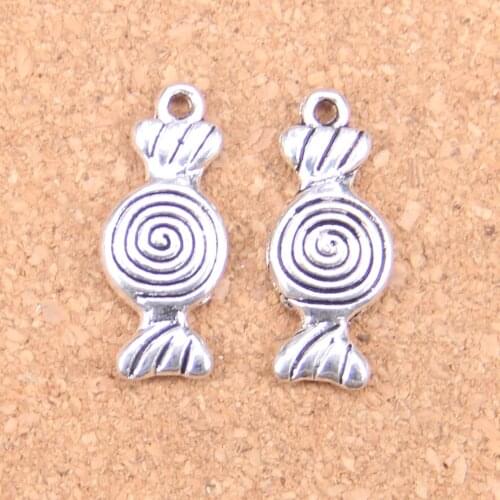 38pcs Charms candy sweety 12x26mm Antique Pendants,Vintage Tibetan Silver Jewelry,DIY for bracelet necklace