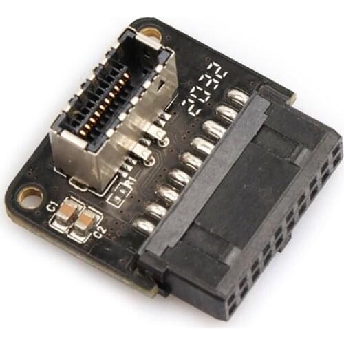 90 Degree 19P Internal Head Male USB3.0 Type C to Type E 20P Adapter USB 3.1/3.2