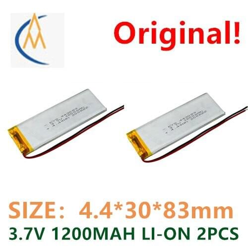 2PCS 443083 1200mAh Bluetooth speaker recorder battery toy model aircraft power tool three wire durable GPS navigator