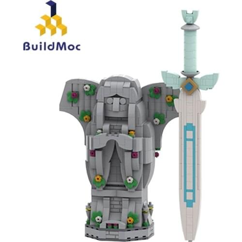 Buildmoc Creative Game Zeldaing Skyward Sword Hylia Goddess Sword Link Weapon Upgrade Master Swords Building Blocks Kid Toy Gift