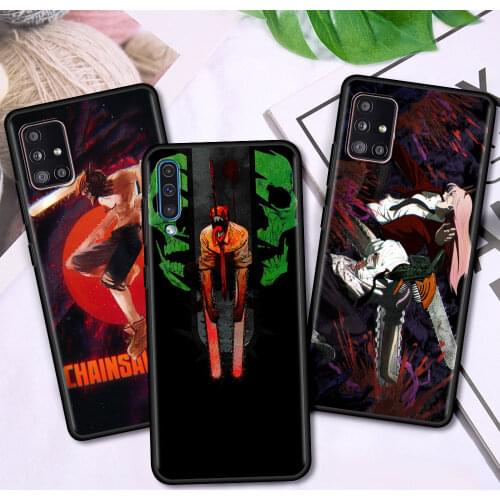 Chainsaw Man Cover For Samsung Galaxy A51 A71 A21s A70 A50 A40 A20e A12 A10 Phone Case A72 A52 5G A41 A31 Anime Soft Fundas Capa