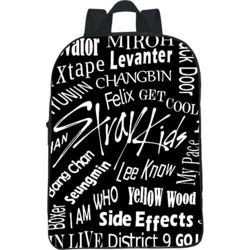 Stray Kids Backpacks Kindergarten Mini Bookbag Children Backpack Casual Kawaii Cartoon Knapsack Boy Girl Bag Student School Bags