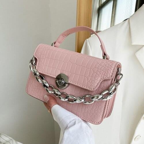 Designer Women Chain Pu Leather Handbags Fashion Ladies Purse Shoulder Bag High Quality Crossbody Bags Casual Messenger Bag New