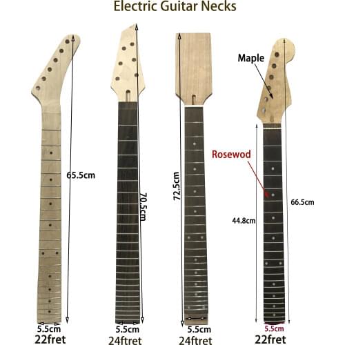 Maple Wood Rosewood Fingerboard Neck Parts Fretboard Electric Guitar Neck 22/24 Fret Maple ST Style Guitar Accessories