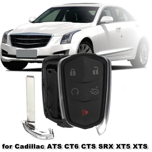 #HYQ2AB #HYQ2EB #1511A-2B #1511A-2EB 5 Buttons Remote Key Case Fob Shell For Cadillac ATS CT6 CTS SRX XT5 XTS 2014 2015 2016