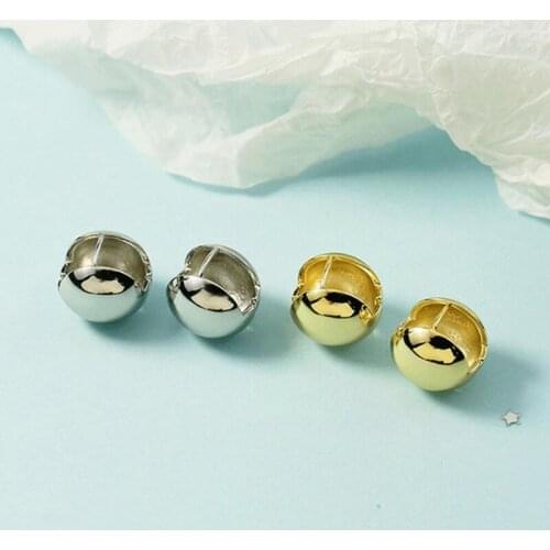 KOFSAC 2021 Fashion Earrings For Women 925 Sterling Silver Party Jewelry Semicircle Ball Gold Earring Lady Wedding Accessories