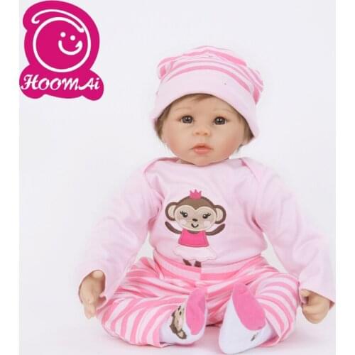 Hot Sale Bebe Reborn Baby Doll Lovely Soft Silicone Cloth Body Realistic Fashion Doll Newborn Toy Kids Birthday Gifts 18" 45CM