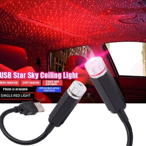 USB Starry Sky Lamp Car Atmosphere Light Decoration Star Ceiling Projection Lamp Laser USB Car Ambient Light