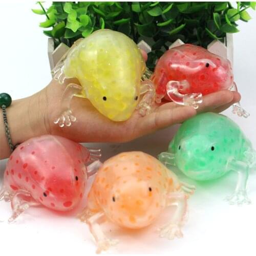 Frog TPR Jelly Water Squish Cool Stuff Funny Things Fidget Stress Reliever Toys for Adult Kids Novelty Gift Slimy Squish Ball